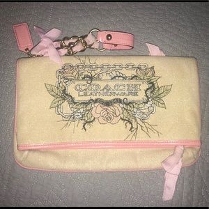 🔥RARE🔥Coach Foldover Chain & Ribbon Clutch